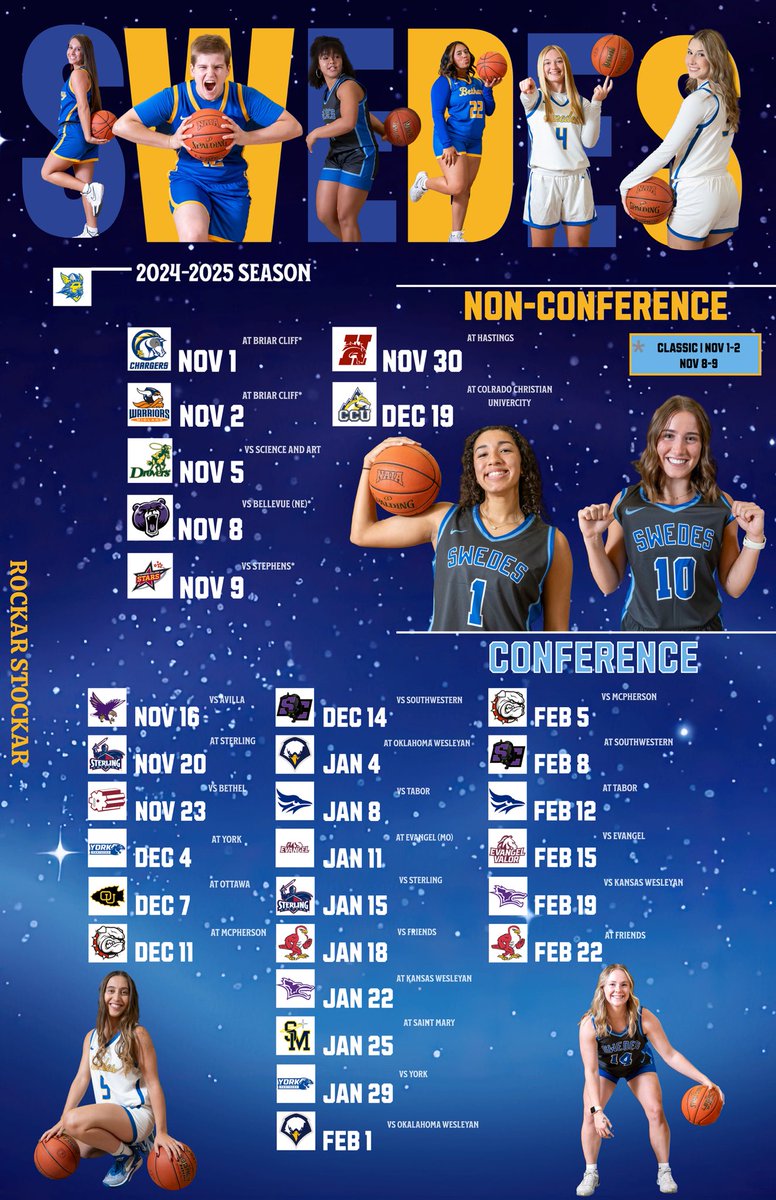 It’s finally here!!🤑 The official 2024-2025 Swedes women’s basketball schedule #GOSWEDES