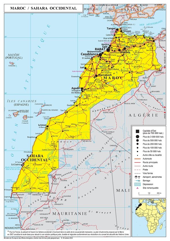MoroccoIntel's tweet image. 🇲🇦🇫🇷#FLASH | Le ministère des affaires étrangères français vient de corriger et mettre à jour sa carte du Maroc.