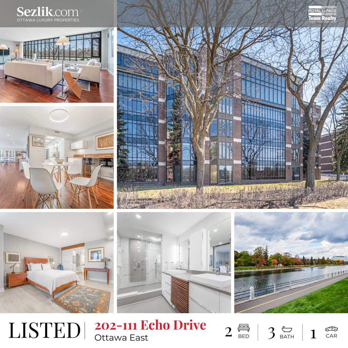 ⭐For Sale⭐
📍 202-111 Echo Drive - Ottawa East
$1,379,000
MLS #1409668
2🛏️,3🛀,1🚗