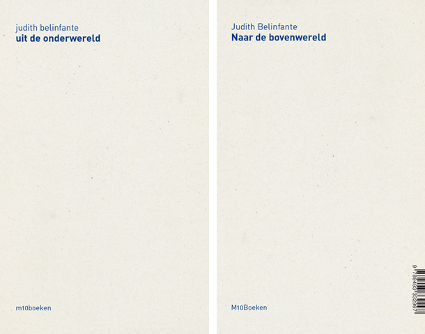 UIT DE ONDERWERELD verscheen in kleine oplage bij Judith Belinfantes 70ste verjaardag in 2013. Onze wereld ziet er nu totaal anders uit. Belinfante herschreef het boek en voegde er een nieuw deel aan toe: NAAR DE BOVENWERELD als de andere kant van de medaille. #m10boeken