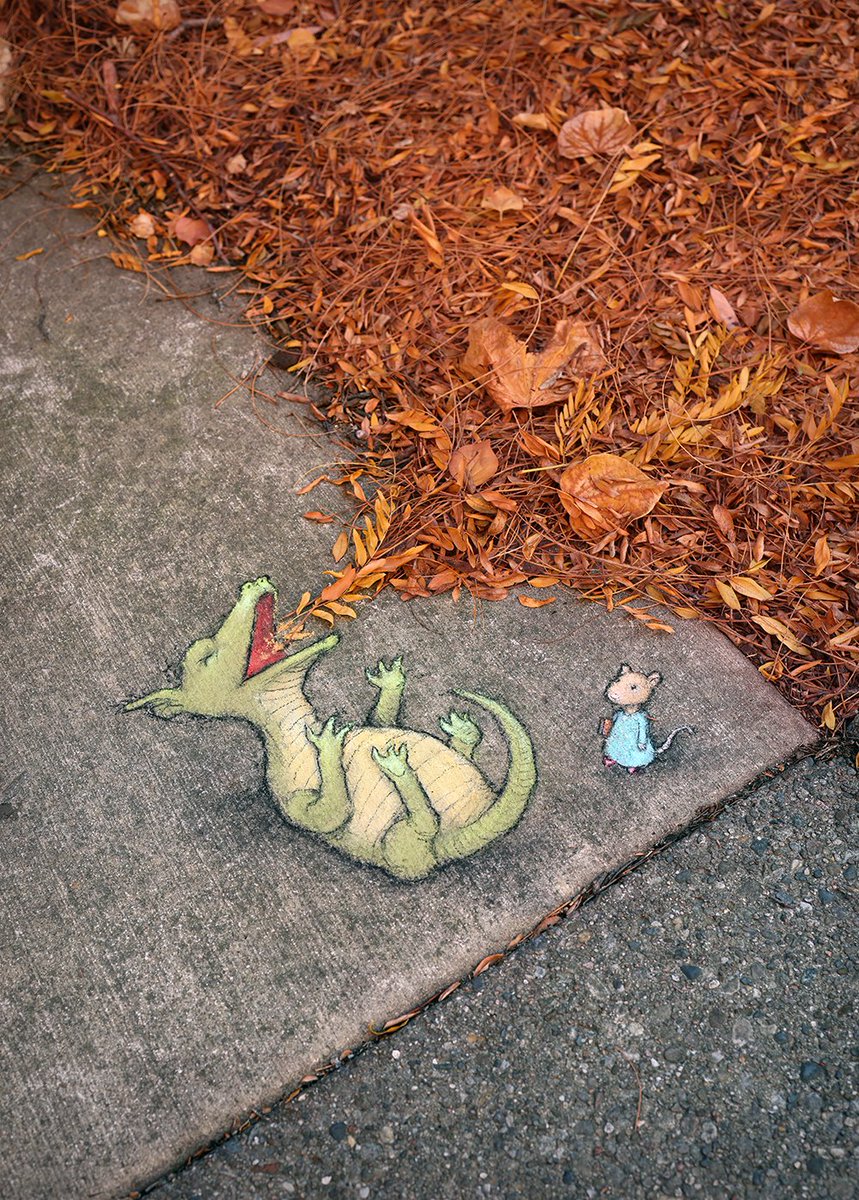 In Which Nadine Amuses a Dragon and Makes Autumn Happen - David Zinn