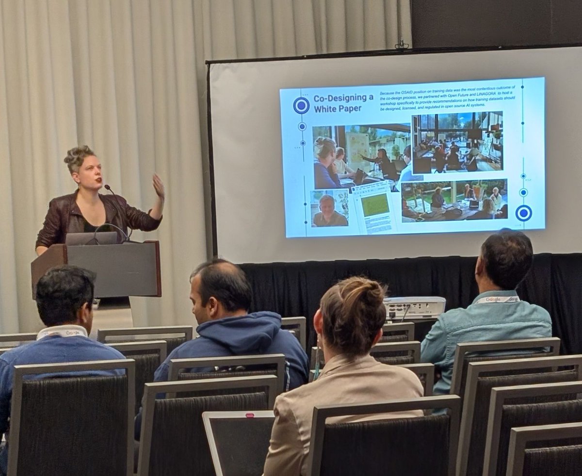 OpenSourceOrg's tweet image. At the All Things Open conference, Mer Joyce explained the co-design process that led to the Open Source AI Definition: opensource.org/ai/process
#opensource #codesign