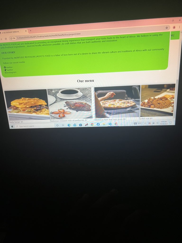 faruqjr2024's tweet image. This is all I did today
No advice is little , please enlighten me I’m still learning 🙏🥇
#frontenddeveloper #webdevelopment #htmlandcss #tech