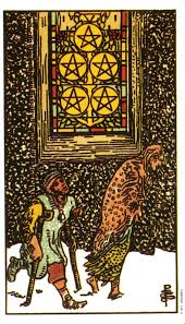 Druidshaven's tweet photo. Even in times of struggle, remember that hope and support are within reach. ๐ง๏ธ Hardships can teach us resilience and help us value brighter days. Hold on, better things are coming. ๐ฑโจ #5ofPentacles #tarot #Hope #InnerStrength #Growth https://t.co/C1B1qoc6A8