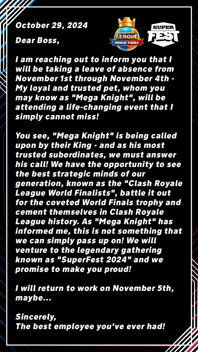 EsportsRoyaleEN's tweet image. For those attending #SuperFest, we've got you covered 😎😁