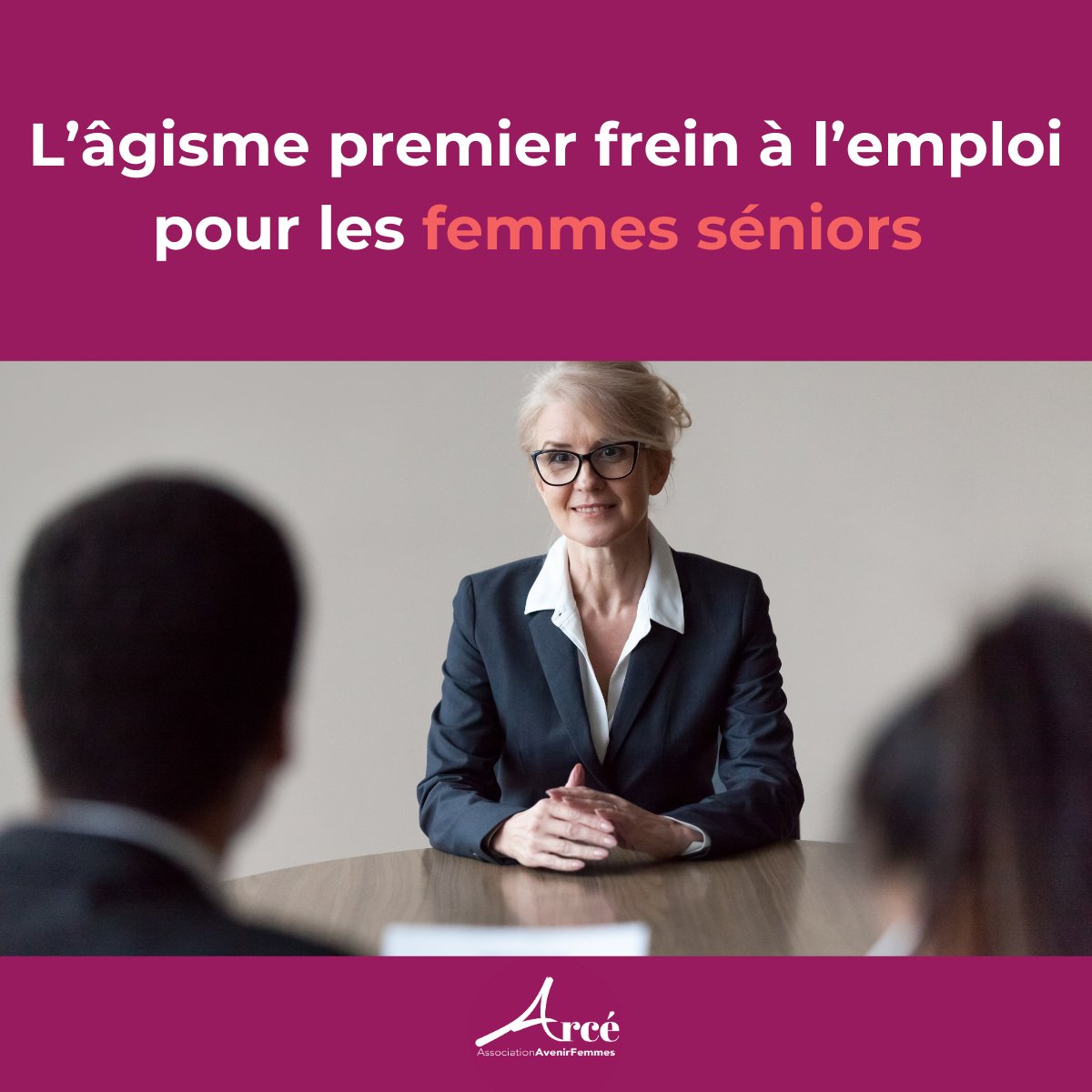 Les #femmes de +55 ans en recherche d’emploi sont confrontées à l’#âgisme comme motif principal de refus dans l’obtention d’un nouveau poste.

<a href="/ArceAvenir/">Arcé - Avenir Femmes</a> accompagne les femmes séniors dans leur recherche d’emploi.
▶ swll.to/HU9DN