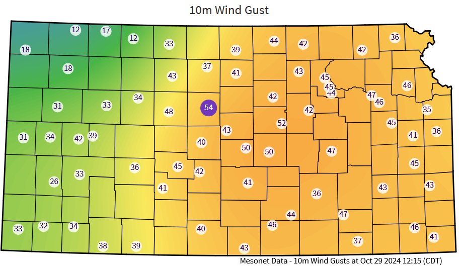 Already eclipsed the 50mph mark in central Kansas this morning. Ridiculously windy. Welcome to fall. #kswx