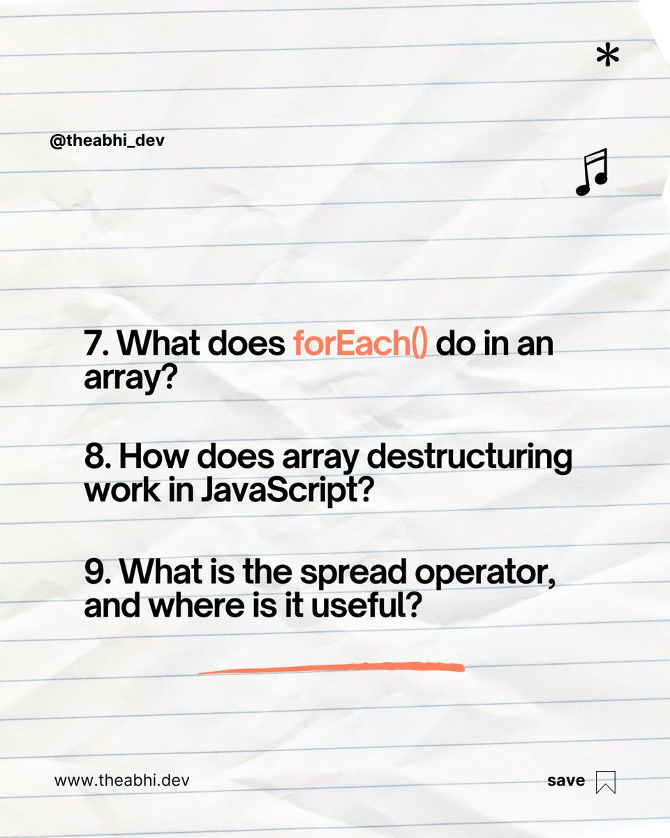 theabhi_dev's tweet image. Test your knowledge on JavaScript objects and arrays with these key questionsโperfect for brushing up on coding interviews! #JavaScriptInterview #FrontendPrep #75DaysMERNChallenge #MERN