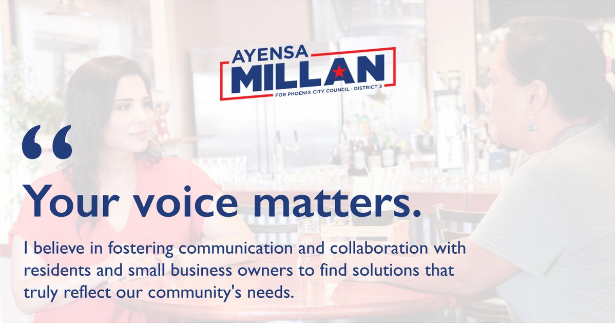 Your voice matters. I believe in fostering communication and collaboration with residents and small business owners to find solutions that truly reflect our community's needs. #SmallBusinessSupport #LocalSolutions