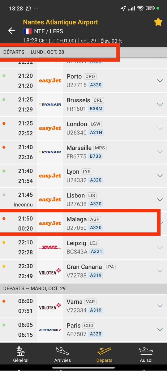 <a href="/DGAC/">Direction générale de l'aviation civile 🇫🇷🇪🇺</a> <a href="/Prefet44/">Préfet des Pays de la Loire et de Loire-Atlantique</a> <a href="/ACNUSA_fr/">ACNUSA</a> 
Le #couvrefeu minuit-06h00 à #NantesAtlantique non respecté par #EasyJet 
2 ATT à 00h07 (au lieu de 22h45)
                00h16 (au lieu de 22h25)
1 DEC à 00h20 (au lieu de 21h50)
Tout est permis pour les Cies low-cost et tant pis pour les riverains