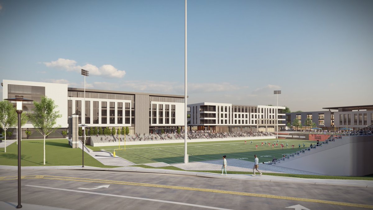 Browns's tweet photo. Berea City Schools, City of Berea, DiGeronimo Companies, Haslam Sports Group, &amp; University Hospitals are teaming up to create District 46 at CrossCountry Mortgage Campus.

Groundbreaking on the project is set for Spring 2025.

📰 https://t.co/6R8pvnxQSv https://t.co/4KIz0IsYrR