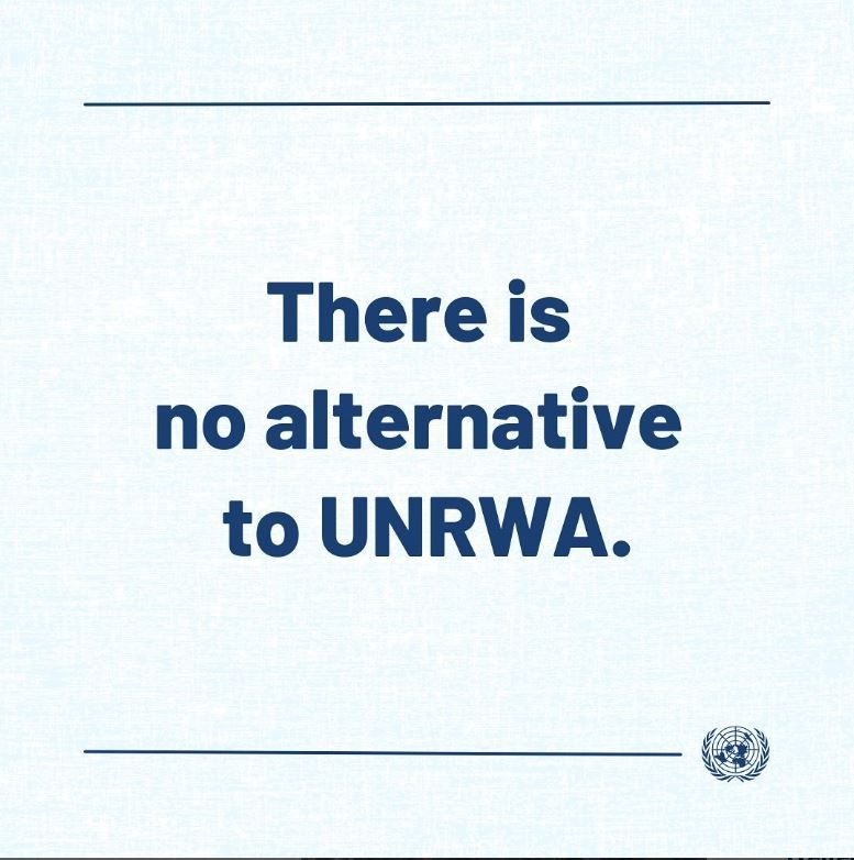 "If implemented, the two laws adopted by the Knesset of Israel would likely prevent @unrwa from continuing its essential work in the Occupied Palestinian Territory, as mandated by the UN General Assembly, with devastating consequences for Palestine refugees." - <a href="/antonioguterres/">António Guterres</a>