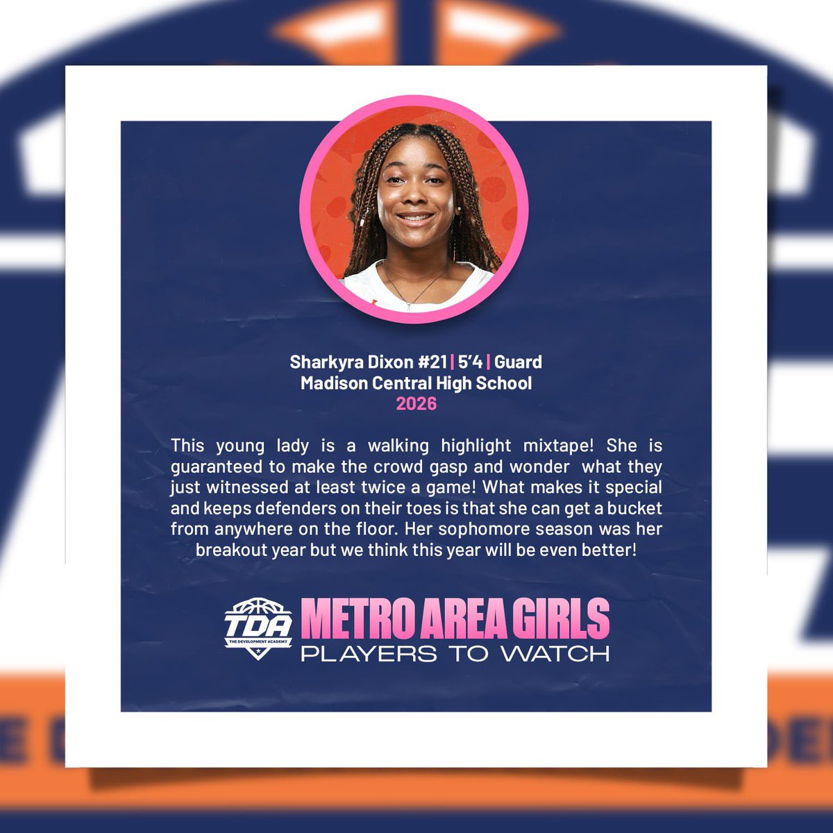 Get to know some of the amazing talent from our Metro Area Girls Players To Watch List! ⬇️

Sharkyra Dixon | (<a href="/Sharkyra21/">Sharkyra_21</a> ) Madison Central High School 2026
