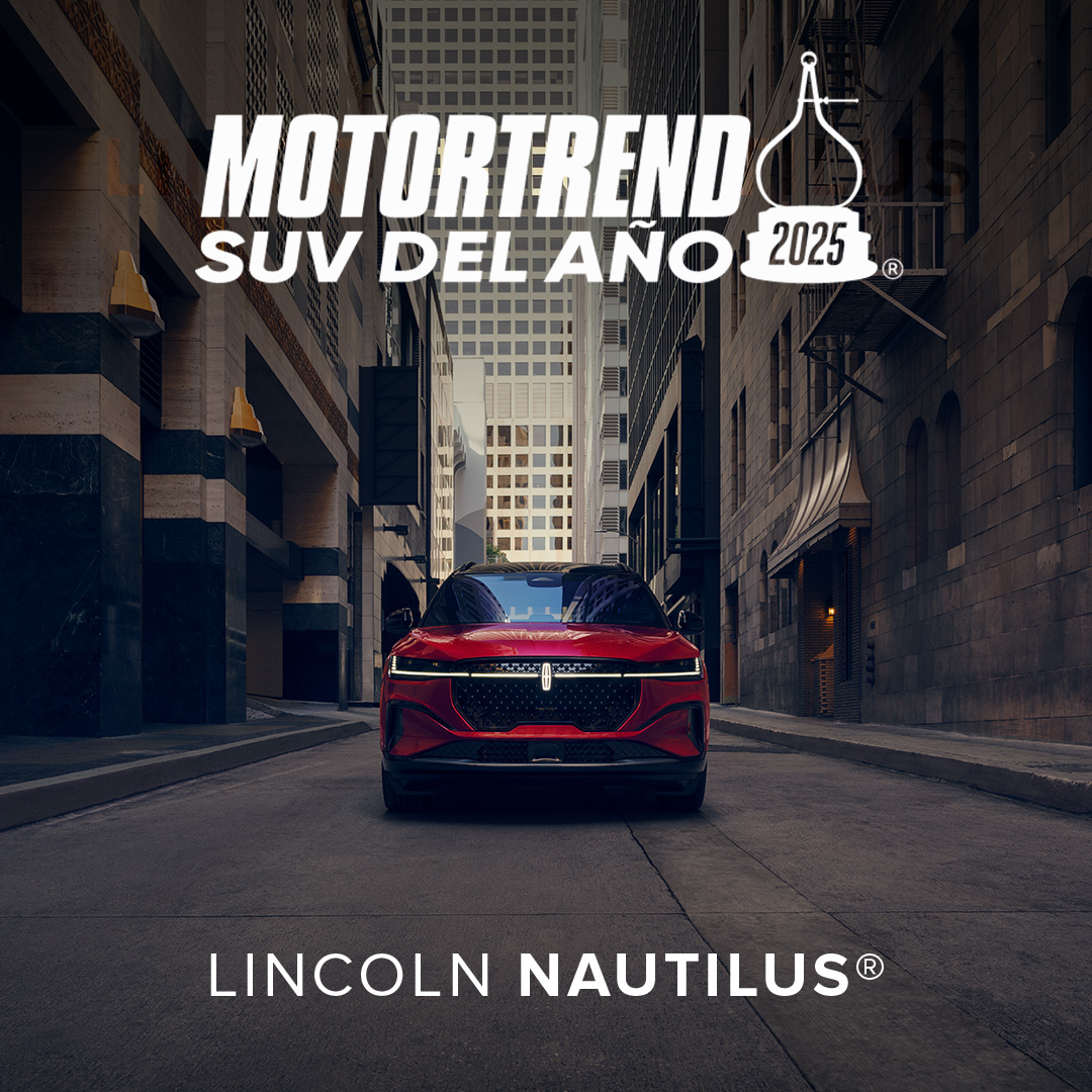 LincolnMexico's tweet photo. Lo que los conductores de Lincoln Nautilus®️ ya saben. Nos enorgullece ser la SUV del Año®️ 2025 de @MotorTrend. #MTSUVOTY
*Consulta versiones disponibles en tu Boutique Lincoln favorita. https://t.co/I7ieAf97dQ