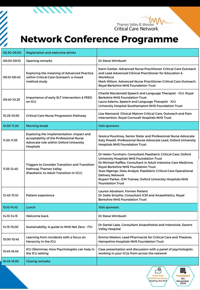 We are really looking forward to seeing everyone at our Network Conference, in just over a week's time!

(7th November, Green Park Conference Centre, Reading)
 eventbrite.co.uk/e/thames-valle…

#tvwacc24