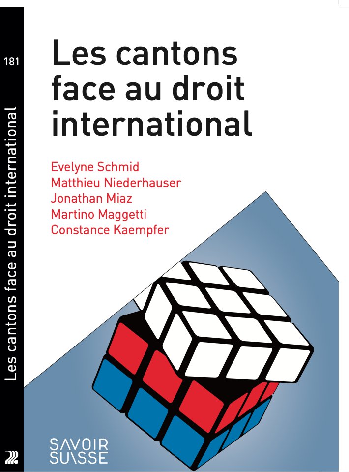 Thrilled to see our book "Les cantons face au droit international" now available in print and free online, thanks to <a href="/snsf_ch/">Swiss National Science Foundation</a> lnkd.in/eHKhS84z

Delighted to publish with Savoir suisse, which aims to vulgarize academic research

Thanks to the #ilspUNIL team and <a href="/sspunil/">Faculté des SSP - UNIL (inactif)</a>