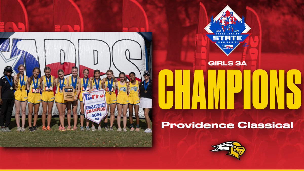Congratulations to Providence Classical, your TAPPS 2024 3A Girls Cross Country State Champions!