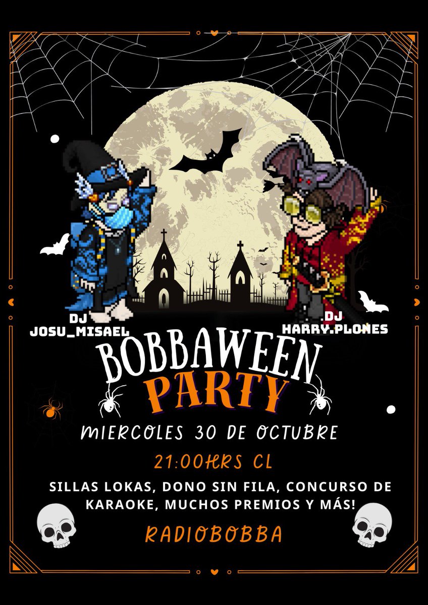 Esto es halloween!! Y por eso tenemos la Bobbaween Party ☠️🎃 Los esperamos con su look más dark!!  #habbo #radiobobba #halloween #habboes <a href="/ESHabbo/">Habbo ES/MX</a>