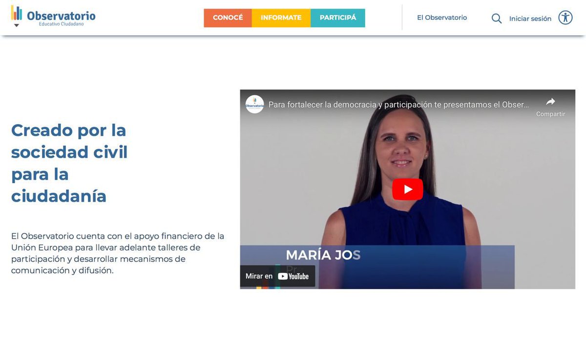 *Observatorio Educativo* creado por *Juntos por la Educación* con parte de los EUR *1.500.000* recibidos del Convenio de la UE para la Transformación Educativa