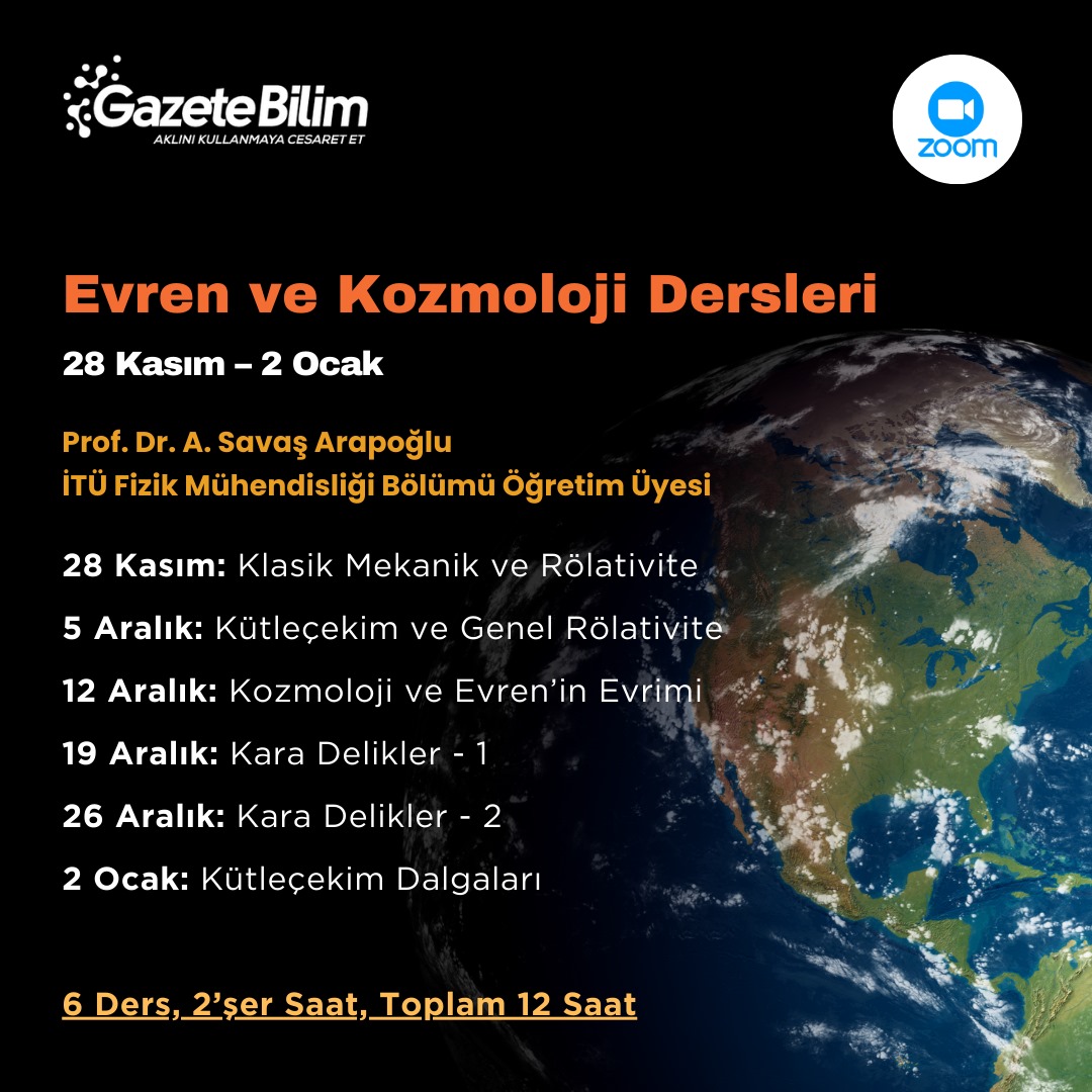📍 Evren ve Kozmoloji Dersleri Programı 

Bilgi ve Ön Kayıt: 
🔗gazetebilim.com.tr/evren-ve-kozmo…