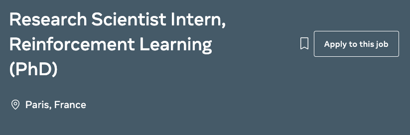 🚨 New intern position in the FAIR CodeGen Team! 🚨

I'm particularly interested in working with candidates with expertise in off-policy RL methods, and/or in code generation with LLMs, but this is not a hard requirement and the project topic is somewhat flexible.