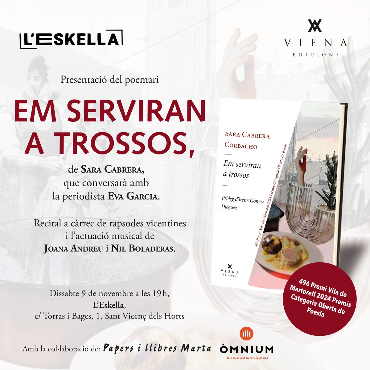 💫 🗓 Dissabte 9 de novembre a les 19h presento 
📚 Em serviran a trossos a <a href="/leskellasvh/">L'Eskella</a> ❤‍🔥
 
He liat molta gent i em fa una ilu que em pixo a sobre 😍

Vindreu, oi? 🫶🏼