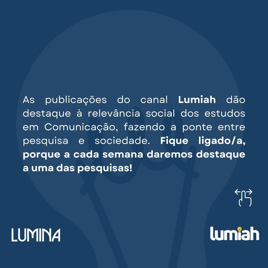 luminaufjf's tweet photo. Conheça o Lumiah, canal de divulgação científica da Revista Lumina, que tem como objetivo fazer a ponte entre universidade e sociedade!

O Lumiah e a Revista Lumina são divulgadores do @PpgcomUfjf, Programa de Pós-Graduação em Comunicação da Universidade Federal de Juiz de Fora. https://t.co/QJYqJCuvhR