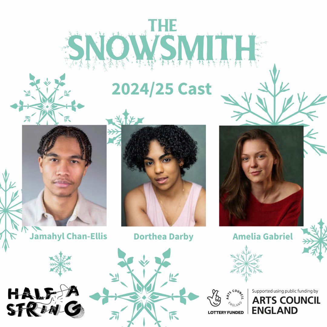 ❄️Introducing our 2024/25 cast for The Snowsmith!❄️

We are excited to have our brilliant performers Jamahyl Chan-Ellis, Dorthea Darby and Amelia Gabriel returning for our tour! You can book your tickets via the Linktree link in our bio✨🎟️

#puppetry #acegrams #applausetouring