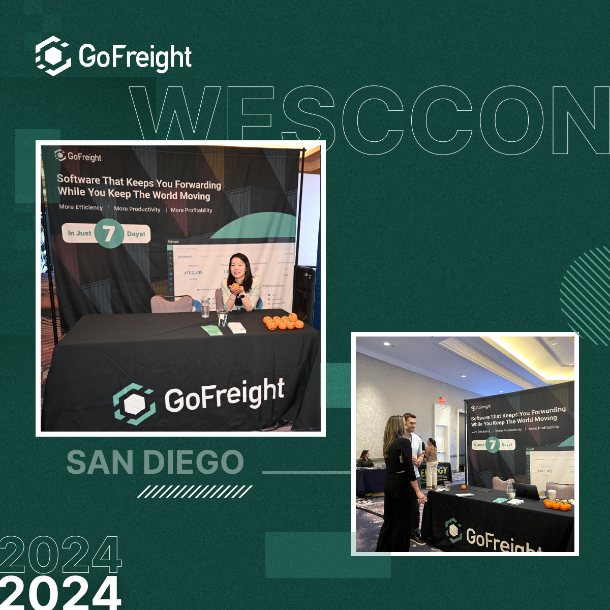 Go_Freight's tweet photo. We had a fantastic time at WESCCON hosted by the Pacific Coast Council! A big thank you to everyone who stopped by the GoFreight booth. It was great meeting so many passionate professionals and discussing how we can push the logistics industry forward together. https://t.co/p0jfGKL7GF