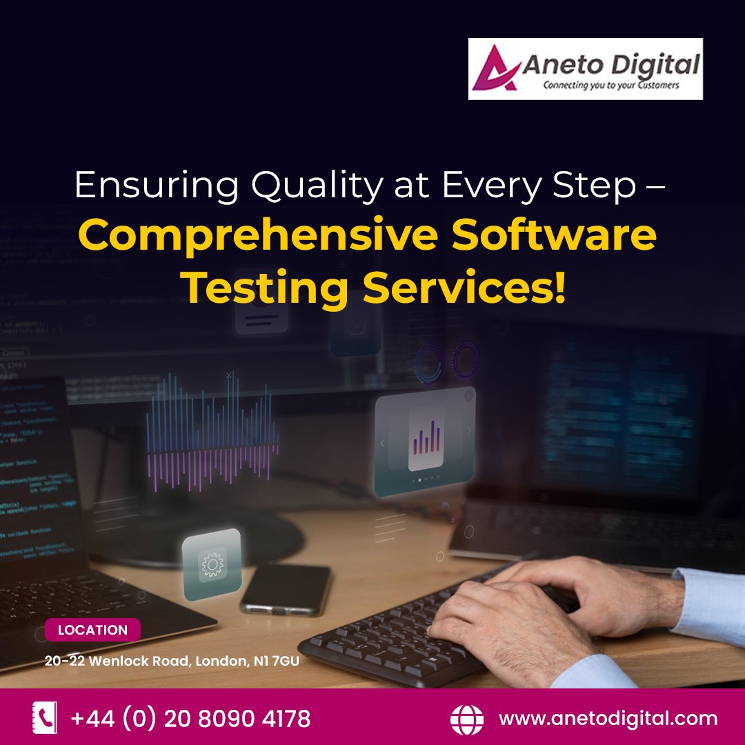 AnetoDigital's tweet image. Reliable and thorough software testing services to ensure quality at every stage of development
🌐 Website: anetodigital.com
📲: +44 (0) 20 8090 4178
#itsolutions #SoftwareEngineeringservices
#SoftwareTestingAutomation #InfraDevOpsservices #CloudServices