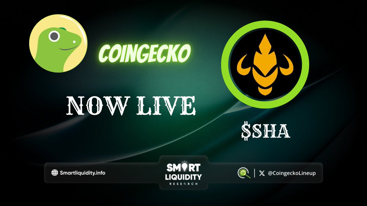 📣 #CoinGecko Chums out a Fresh listing!

🔸 <a href="/shai_pow/">Shai</a> is designed to bring back the essence of decentralized mining that Satoshi envisioned.

🔶 $SHA Eye-catching appanages:  

⛏️Decentralized
⛏️Secure
⛏️Fair and accessible

🔽VISIT:
shaicoin.com