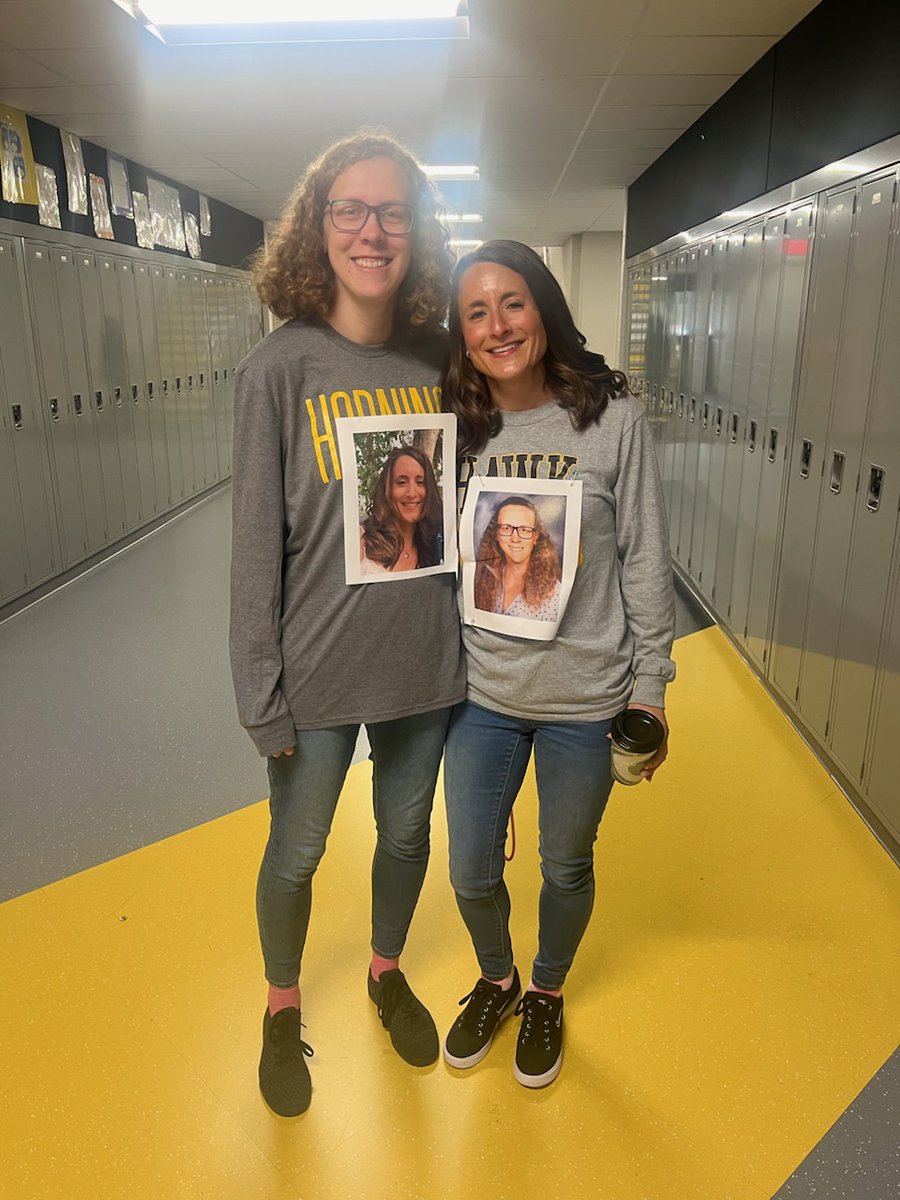 Spirit Week <a href="/HorningMiddle/">Horning Hawks</a> Tuesday: Twinning with <a href="/ckummrow1/">Carrie Kummrow</a> #1Horning