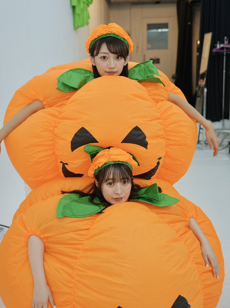 🍭カボチャに変身 CUTIE STREET🍭 💛古澤里紗 ❤️佐野愛花 💚板倉可奈