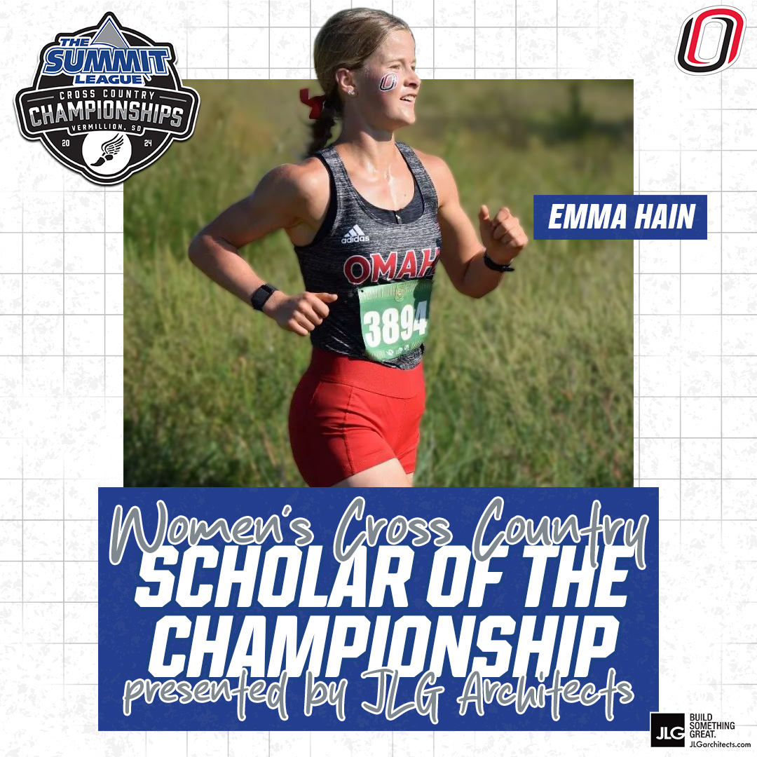 TheSummitLeague's tweet photo. With a 4.0 GPA while working towards a degree in Architectural Engineering... 

Your #SummitXC women's 𝙎𝙘𝙝𝙤𝙡𝙖𝙧 𝙤𝙛 𝙩𝙝𝙚 𝘾𝙝𝙖𝙢𝙥𝙞𝙤𝙣𝙨𝙝𝙞𝙥 presented by @JLGArchitects is @OmahaTFXC's @emmahain05‼️

#ReachTheSummit https://t.co/3ahqMLcJLN