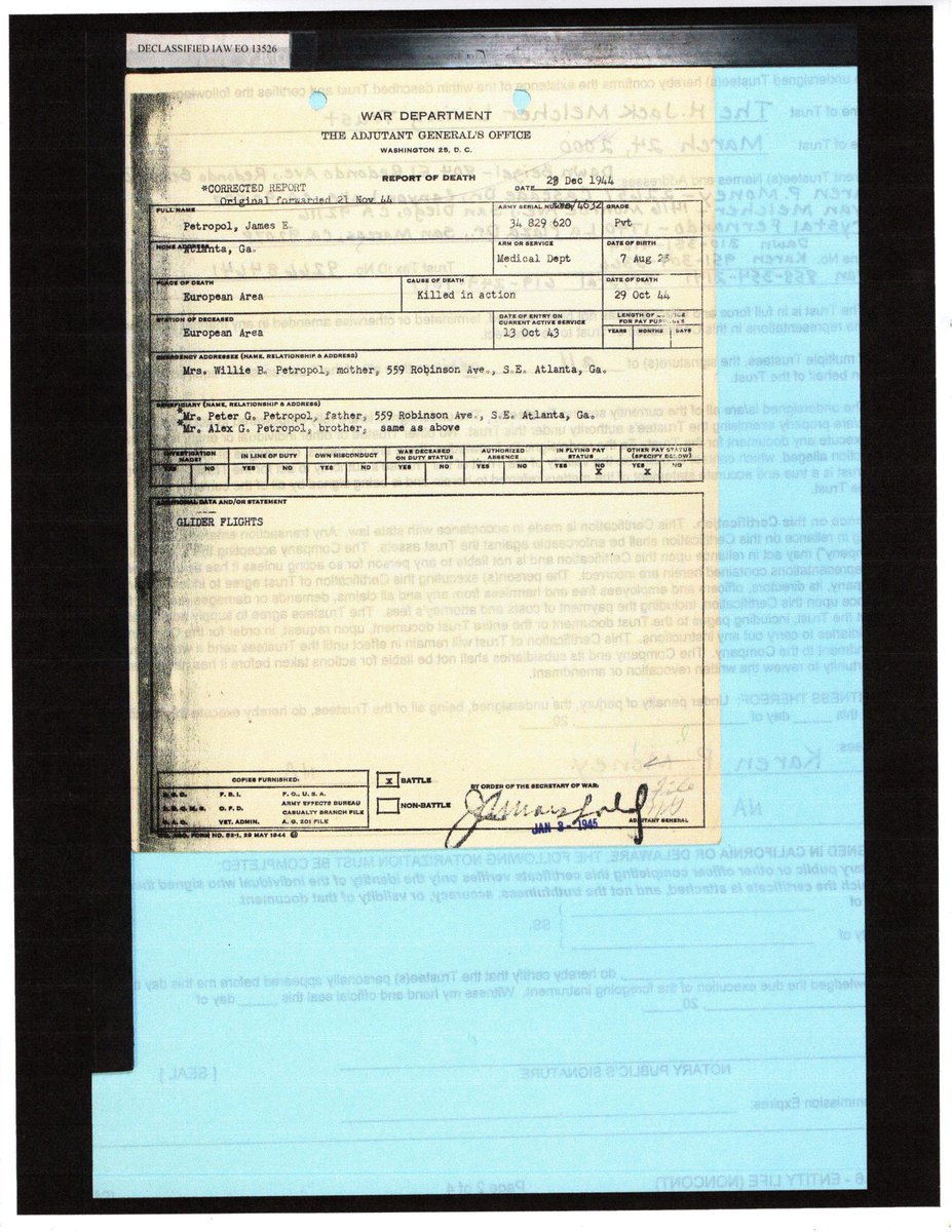WW2Researcher's tweet image. Private James E. Petropol, of Atlanta, Georgia, and the 326th Airborne Medical Company, was killed in action at Nijmegen, Holland, on October 29, 1944, 80 years ago today. @WW2Researcher @USArmy @natvetsmuseum