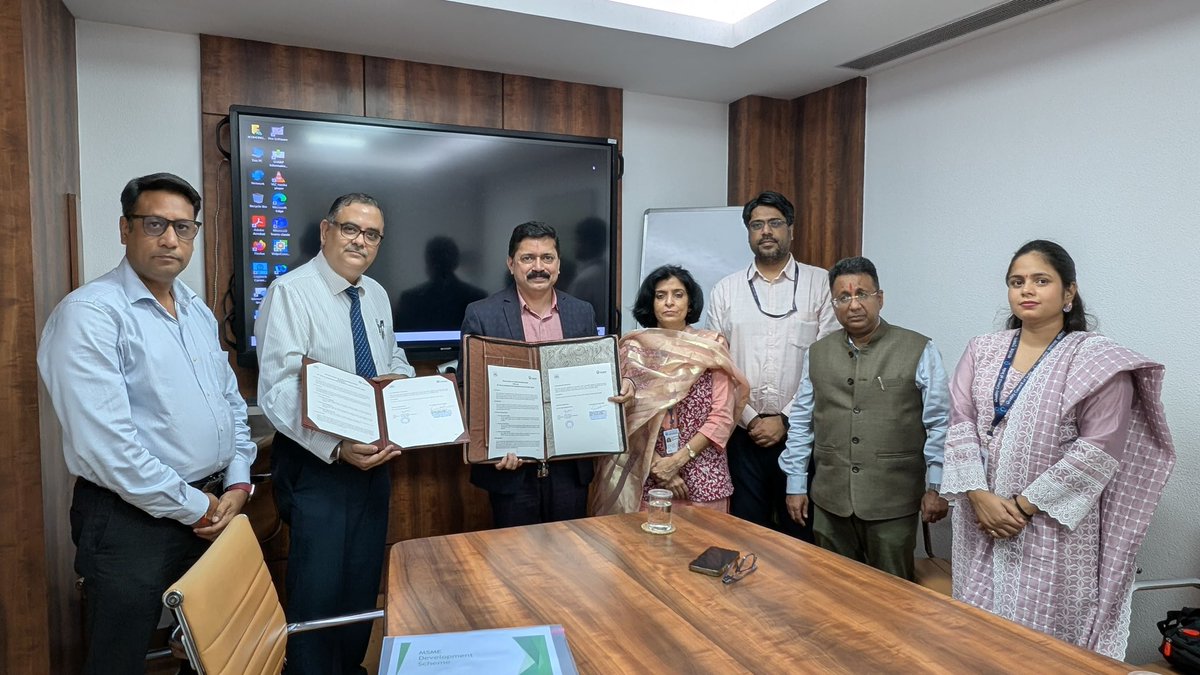 NABET_QCI's tweet photo. This collaboration underscores their shared commitment to advancing quality in the MSME sector and achieving a developed India (Viksit Bharat) by 2047 by fostering innovation and industrial strength nationwide. #MCLS #LEAN https://t.co/2WS41gVQer