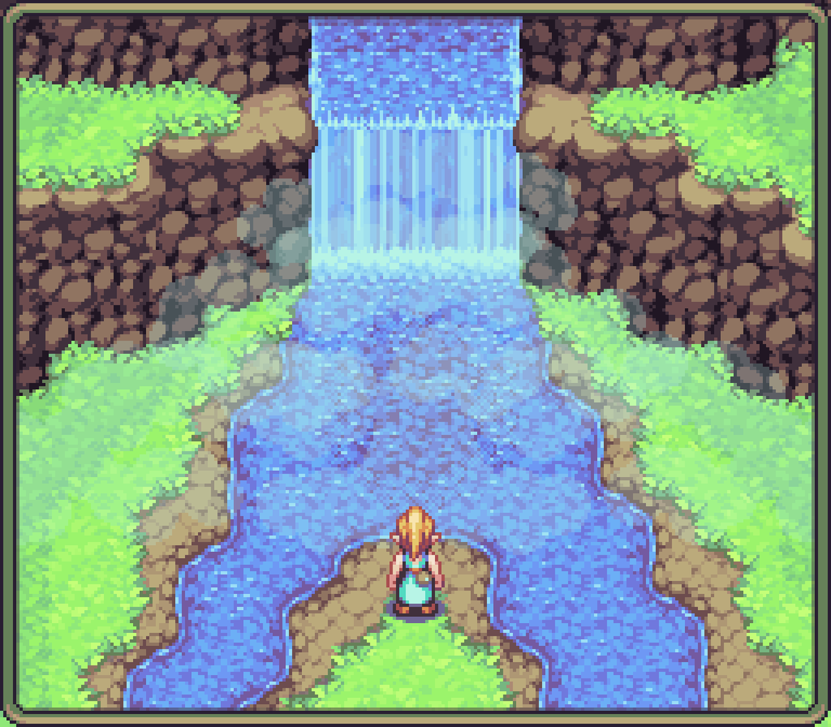 I had this piece laying around for a good while. Always wanted to add more to it but never did, so I decided to just throw some fog in there and call it done

#pixelart #ドット絵