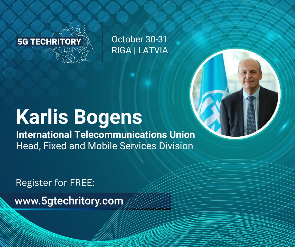 ITUEurope's tweet photo. 🌍 @ITUEurope looks forward to #5GTechritory2024 in Riga, Latvia on Oct 30-31! 🇱🇻
Key topics:
🔹 WRC-23 &amp; WRC-27
🔹 Digital inclusion across borders
🔹 Public &amp; private partnership in #Cybersecurity
👉 https://t.co/hkP2BfUeJF
#DigitalInclusion #Connectivity #FutureOfConnectivity https://t.co/aTVNSmTkul