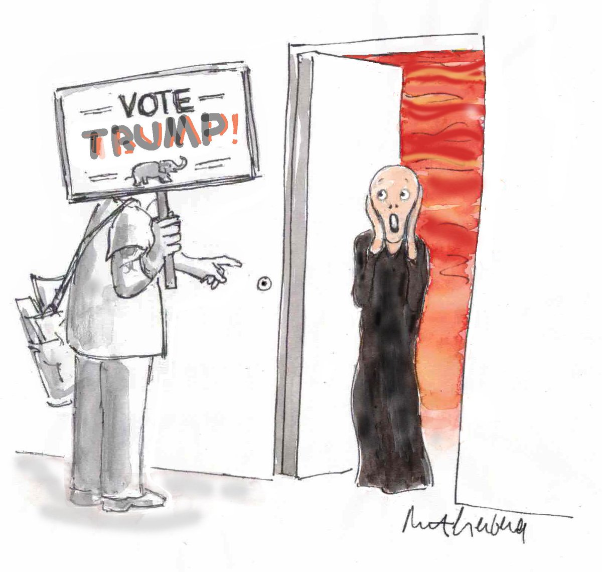 mortgerberg's tweet photo. ".....Edvard Munch should have  had T****p as an inspiration ..." https://t.co/sK8W7U1ggk