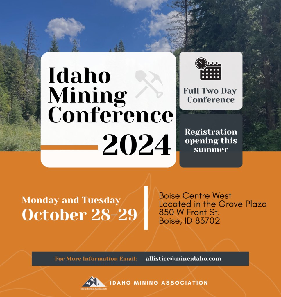 StateFire1's tweet photo. Join us at the 2024 Idaho Mining Conference and discover the future of mining. Jeff awaits you at Booth 52 in the Grove Plaza. Don't miss this opportunity to explore the latest in mining suppression technology. See you there! https://t.co/93JfBjUvuS