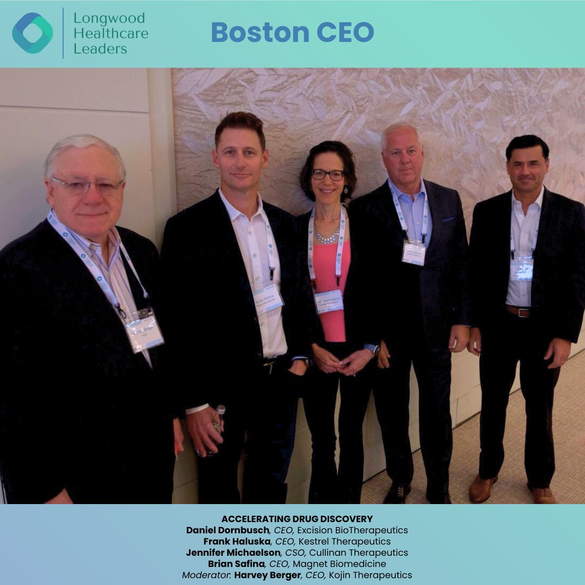 Longwood Healthcare Leaders (@longwoodleaders) on Twitter photo A fantastic conversation on optimizing areas for innovation and accelerating #drugdiscovery. Thank you <a href="/harveyjberger/">Harvey J. Berger, M.D.</a> @kojintx for leading a wonderful discussion with @excisionbio @cullinantx <a href="/MagnetBiomed/">Magnet Biomedicine</a> & Kestrel Therapeutics A fantastic conversation on optimizing areas for innovation and accelerating #drugdiscovery. Thank you <a href="/harveyjberger/">Harvey J. Berger, M.D.</a> @kojintx for leading a wonderful discussion with @excisionbio @cullinantx <a href="/MagnetBiomed/">Magnet Biomedicine</a> & Kestrel Therapeutics