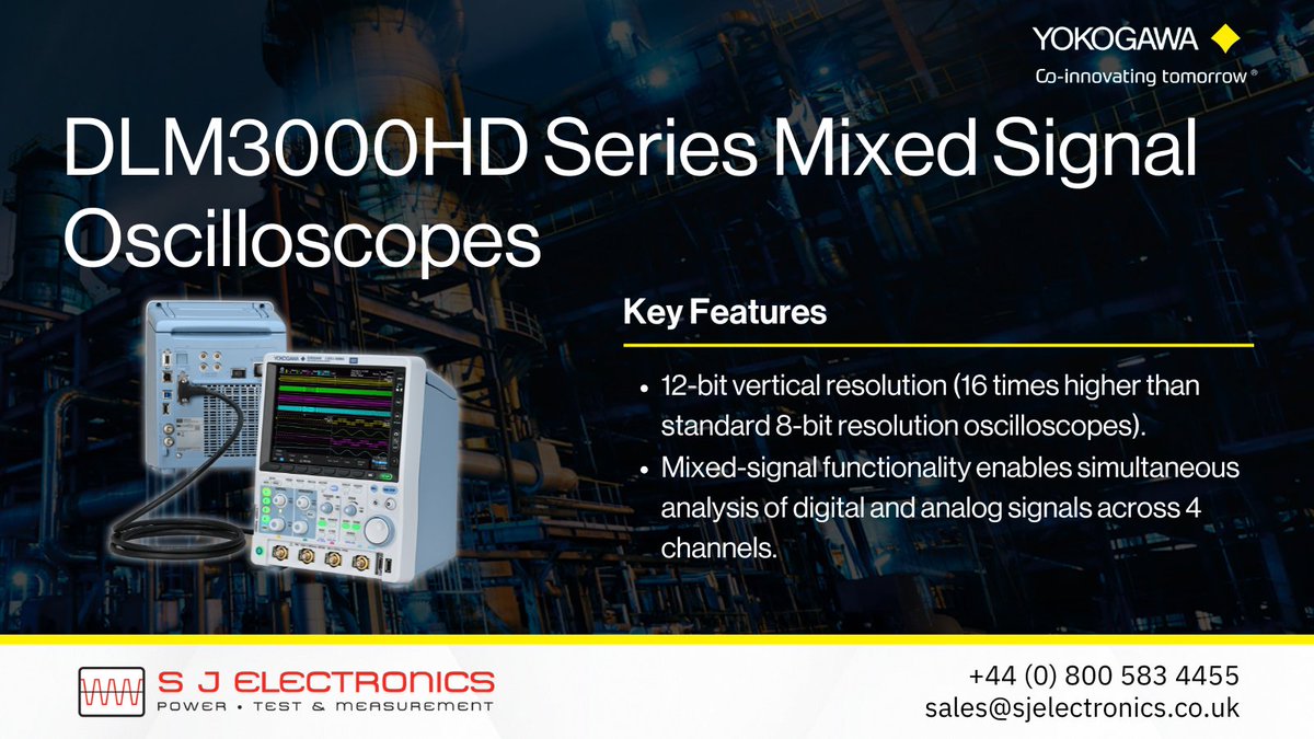 SJElectronics's tweet photo. 🔧 Is your #testandmeasurement suite due for an upgrade? Check out these new #oscilloscope and current sensor releases from @Yokogawa_Europe and get the most out of your instruments today!

Find out more 🔗 https://t.co/PBwp3oh0yL 

#Yokogawa #electricalengineering https://t.co/omhrDIaxFc