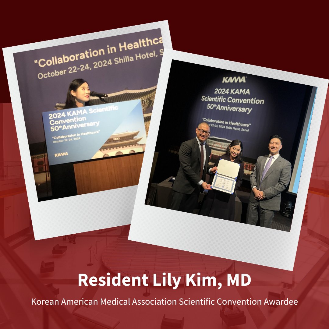 StanfordNsurg's tweet photo. Congratulations to PGY-5 Resident Lily Kim, MD, (@lilykim_md) for receiving a first place award for Basic Science Research at the 2024 Korean American Medical Association Scientific Convention “Collaboration in Healthcare” in Seoul, Korea. https://t.co/n0IyDbQaJR