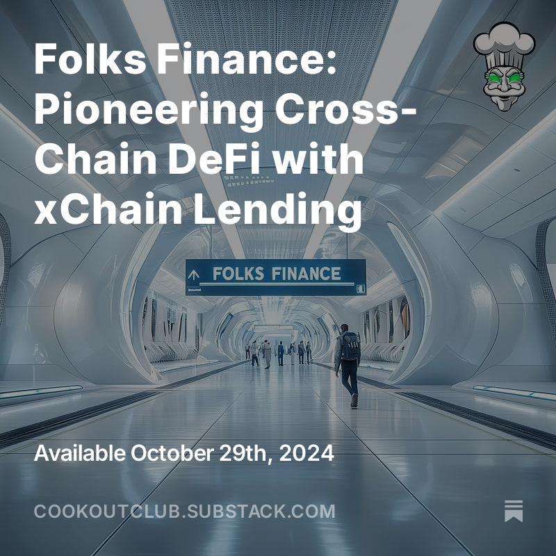 Folks Finance recently launched its cross-chain lending platform, xLending, and we have all the details in our latest newsletter! 

Dive into how <a href="/FolksFinance/">Folks Finance</a> tackles liquidity fragmentation across major blockchains.

Read it here: cookoutclub.substack.com/p/folks-financ…