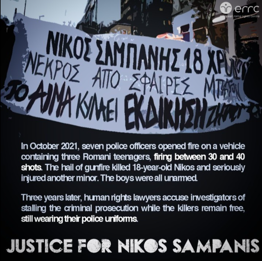 ERRCtweets's tweet photo. "Center, does not stop, three people inside, Gypsies.”
That's how police identified the vehicle of Romani teenager #NikosSampanis before they chased him down and executed him in the street #JusticeForNikos #RomaLivesMatter #acab #CopsKill
Read more here: https://t.co/XoZLTW3CAG https://t.co/LWeubmn5lu