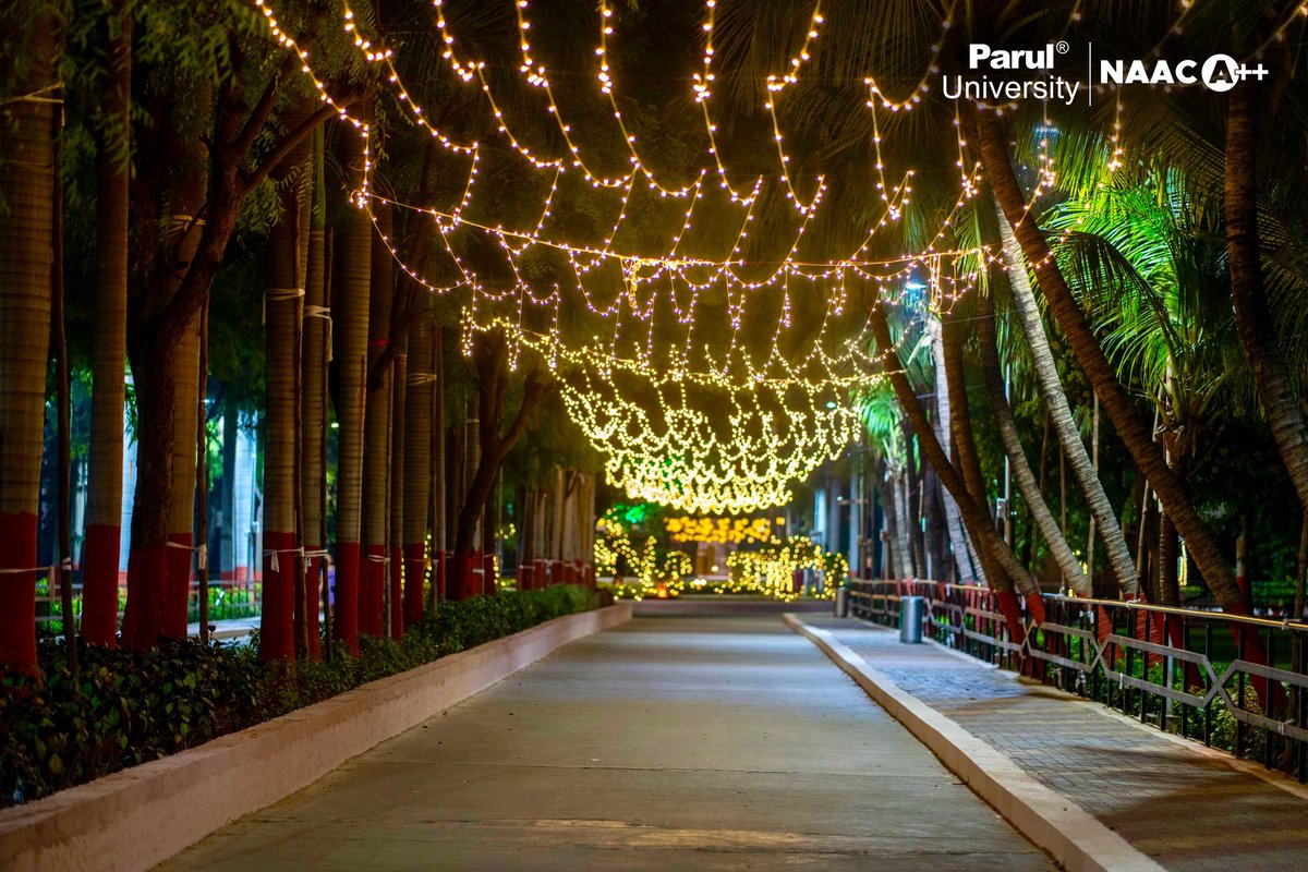 ParulUniversity's tweet photo. The campus is a glow, and so are we! 🌟

Festive lights and joyful vibes fill every corner, making PU shine brighter than ever. Swipe to bask in the glow of our dazzling Diwali decor! ✨🏮

#diwali #festivevibes #campuslife #diwalidecorations #lifeatpu #paruluniversity https://t.co/Cvlp6RuRBN