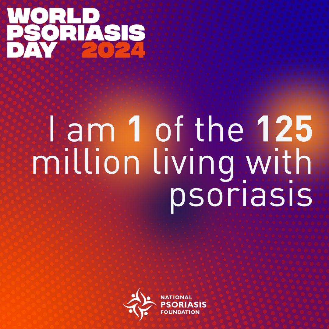 NPF's tweet photo. October 29 is #WorldPsoriasisDay.
If you're affected by psoriatic disease - whether you live with the lesions and joint pain or support someone who does - you are apart of a worldwide community.🧡We are here for you💜 #ThisIsPsoriasis
https://t.co/SqepgRJD09 https://t.co/zPtBO0m0hR