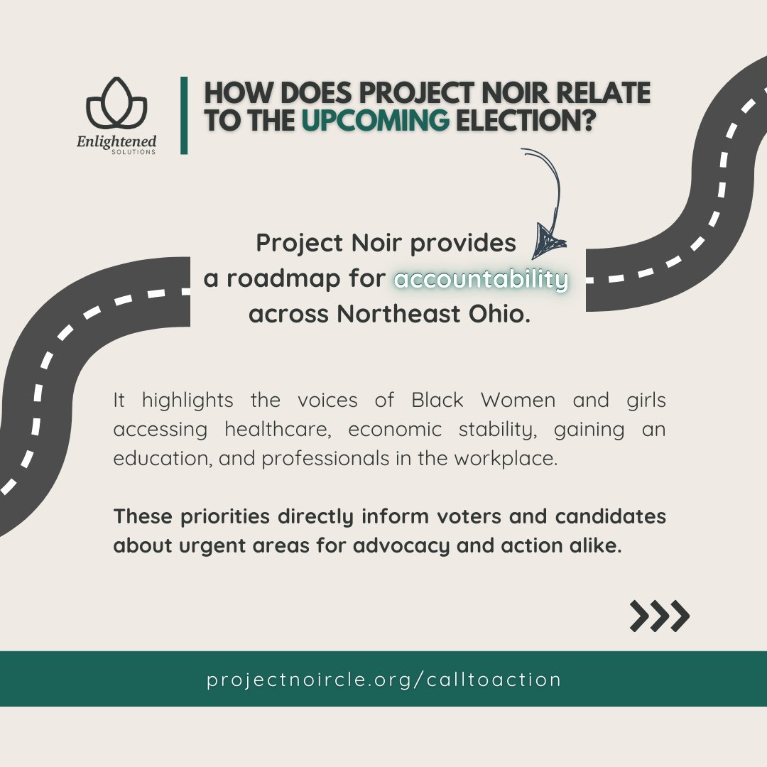 ProjectNoirCLE's tweet image. ✊🏾 𝐄𝐯𝐞𝐫𝐲 𝐯𝐨𝐭𝐞 𝐜𝐨𝐮𝐧𝐭𝐬!

Priorities outlined in #ProjectNoirCLE directly inform voters and candidates about urgent areas for advocacy and action alike.

For Black Women, always: projectnoircle.org/calltoaction

#WorkEnlightened #Vote