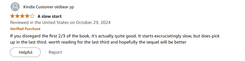 simon_shugar's tweet photo. @robinhobb 

Out of all the reviews. This is the review that made me feel like a real author. 😅 https://t.co/4HNUc0BzE1