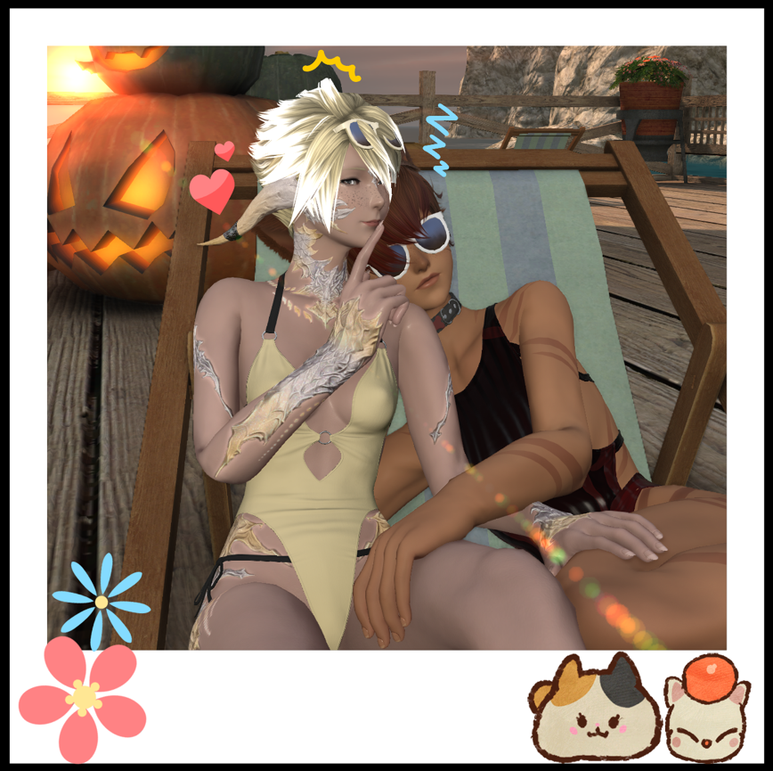 "Shhh...shes resting, don't wake the kitty".